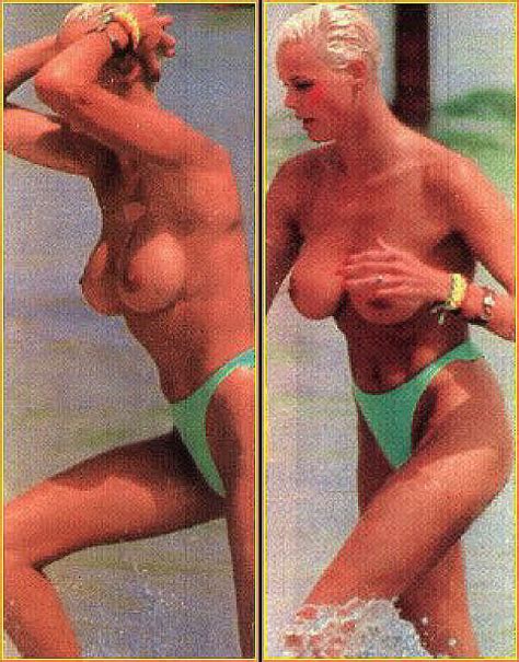 Brigitte Nielsen Shows Big Fake Cleavage Photo