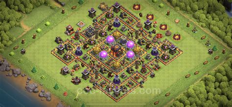 Farming Base Th10 With Link Anti 2 Stars Hybrid Clash Of Clans 2023