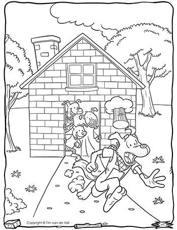 Saved by coloring.ws 172 shape coloring pages house colouring pages coloring sheets three little pigs houses house outline house template family theme shape templates preschool activities Three Little Pigs Wolf Running Coloring Page | Coloring ...