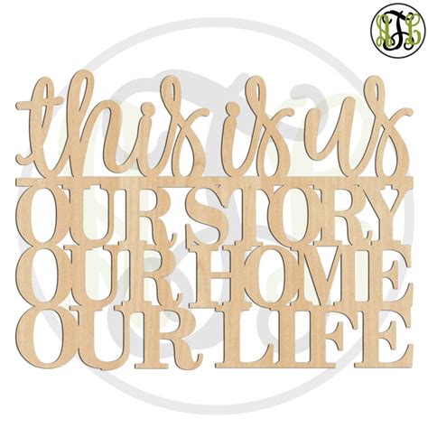 This Is Us Wood Cutout Wooden Cut Out Sign Our Life Sign Etsy