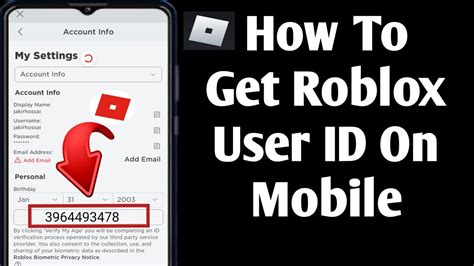 How To Find Roblox User Id On Mobile How To Get Roblox User Id Youtube