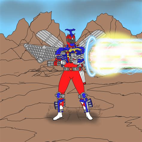 Red Ranger Mega Beetle Battlizer Blast By Alternatevisionsghxt On