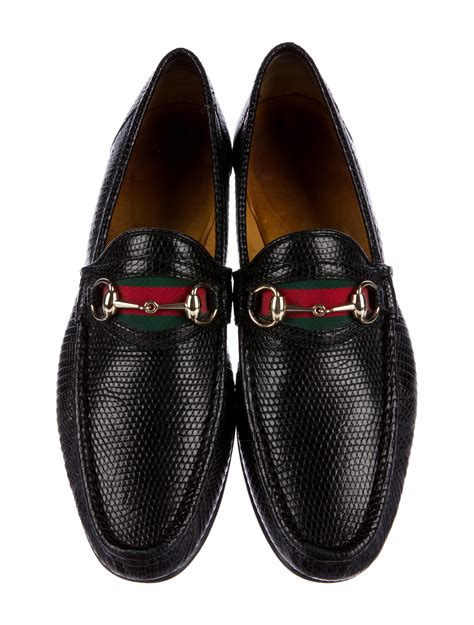 Gucci Lizard Horsebit Loafers Shoes Guc131971 The Realreal