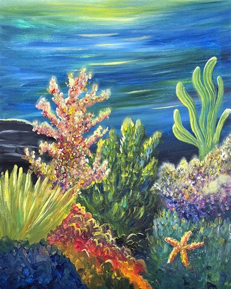 Sea Garden Art Print Coral Painting Art Prints Amazing Art Painting
