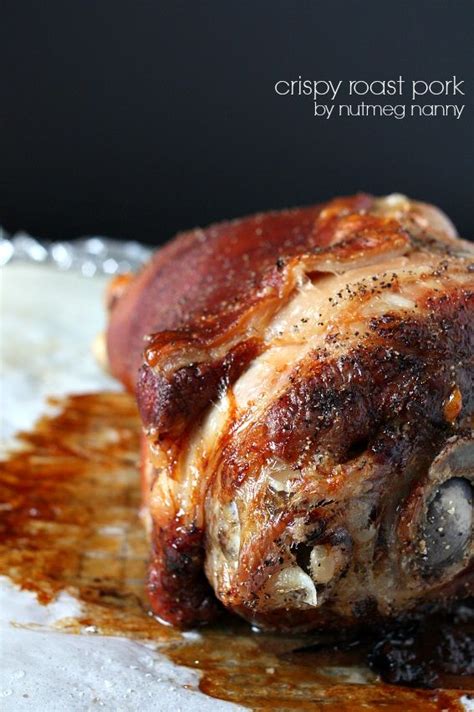 Place the pork in a shallow roasting pan and roast, uncovered, for 30 minutes, until the top starts to brown a bit. CRISPY BONE-IN SKIN-ON ROASTED PORK SHOULDER ROAST PORK ...