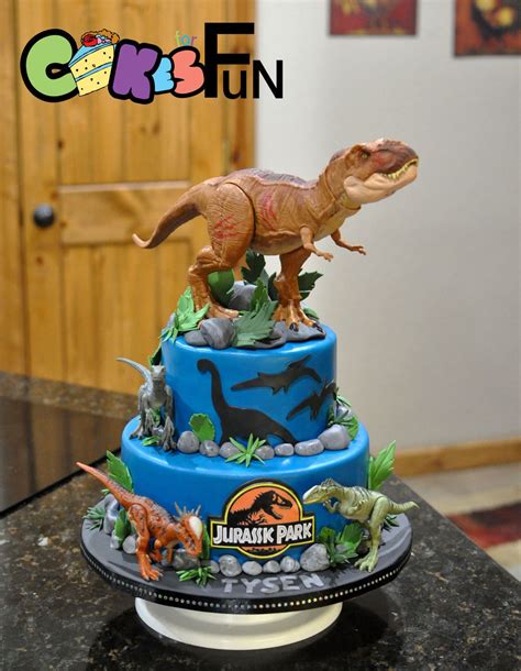 Jurassic Park Dinosaur Cake Dinosaur Birthday Cakes Dino Birthday