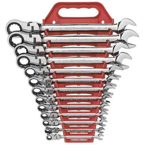 Gearwrench 13 Pc Flex Head Ratcheting Combination Sae Wrench Set In The Combination Wrenches