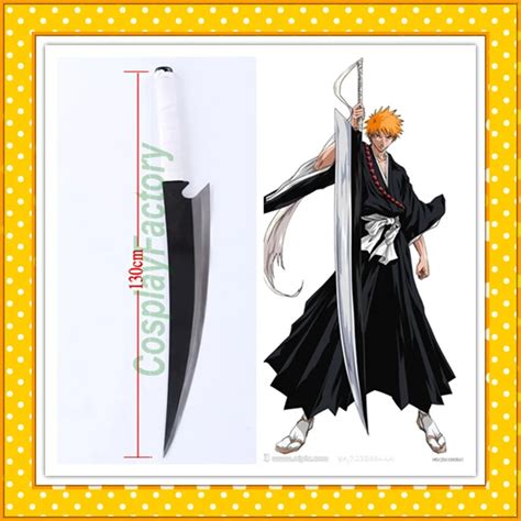Hot Sale Bleach Cosplay Ichigo Kurosaki Sword With Sheath Free Shipping