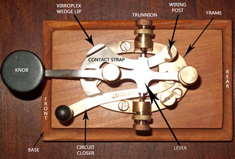 Morse Code Cw Key Telegraph Straight Parts Of A Telegraph Straight Key