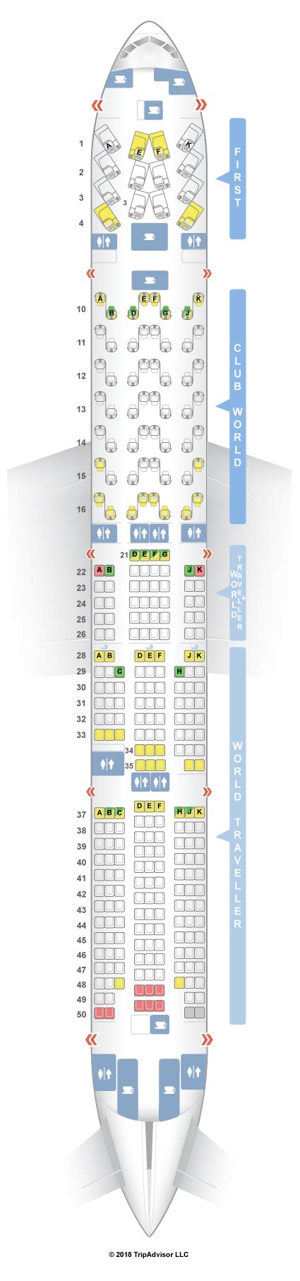 Seatguru Seat Map British Airways Boeing 777 300 773 Four Class