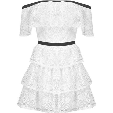 Boohoo Boutique Taylor Tiered Lace Skater Dress 160 Brl Liked On Polyvore Featuring Dresses