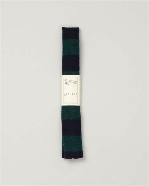 Wool Cotton Border Stripe Flannel Tie Holiday Gifts For Men