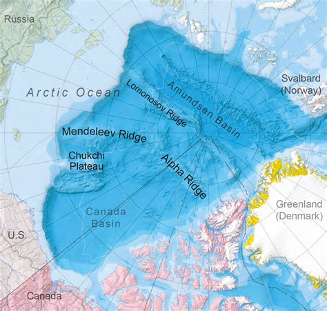 Map Of The Arctic Ocean Us Geological Survey