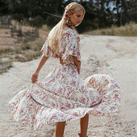 Jastie Floral Print Summer Dress Boho Chic Dresses Gown High Low Hem Free Hot Nude Porn Pic