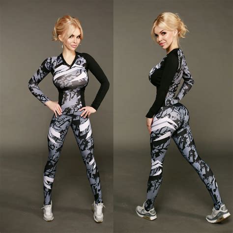 Peneran Jogging Suits For Women Sport Costume Camouflage Fitness Suit