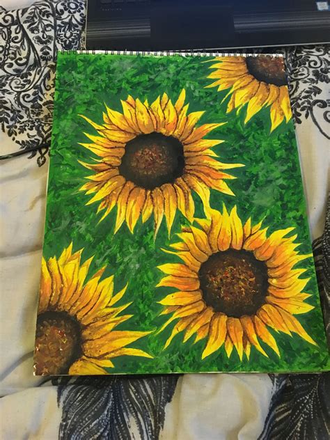 Sunflowers Sunflower Crafts Painting