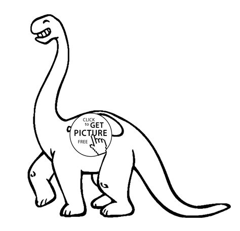 Easy Dinosaur Coloring Page