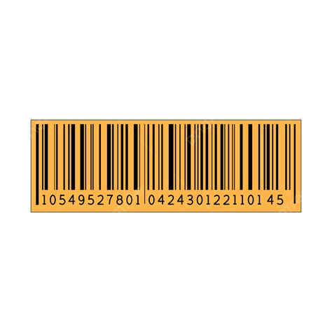 Barcode Sticker Vector Design Images Long Barcode Orange Sticker