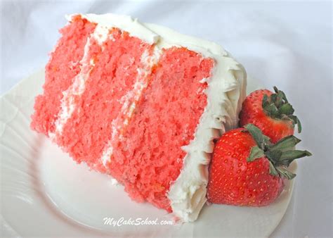 Drizzle icing over the cookies for a delicious dessert. Strawberry Cake~ (Doctored Cake Mix Recipe) | My Cake School
