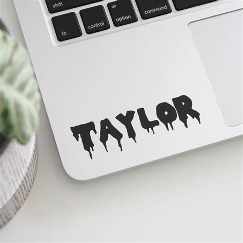 Personalised Name Laptop Text Decal Sticker Peeler Stickers