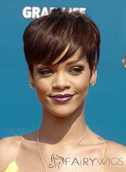Outstanding Short Straight Brown African American Wigs For Women 6 Inch