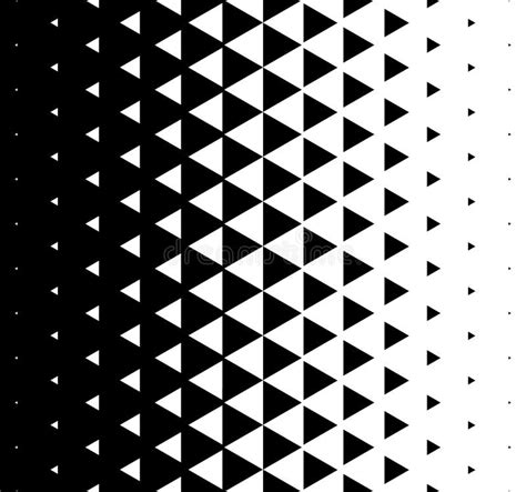 Halftone Triangular Pattern Vector Abstract Monochrome Geometric