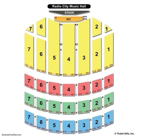 Radio City Music Hall Seating Chart Seating Charts And Tickets
