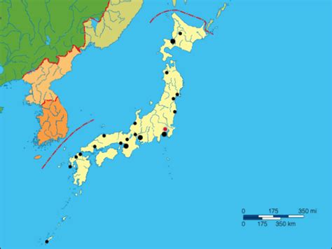 خريطة اليابان في اللغة العربية. خريطة اليابان صماء - Map of Japan deaf | اليابان
