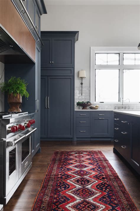 This classic style can be integrated into any design scheme, from traditional to modern. JSD Chris and Josie_060.jpg | Navy kitchen cabinets, Navy ...