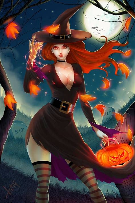 Halloween By Victter Le Fou On DeviantArt Fantasy Witch Beautiful Witch Naughty Witch