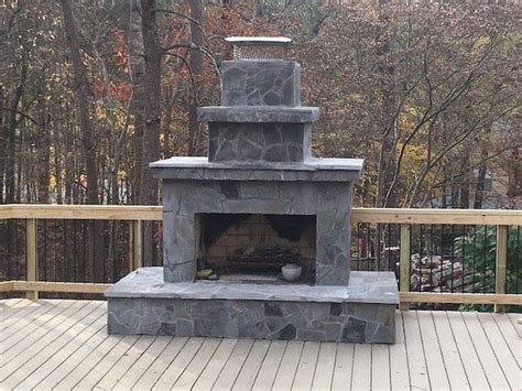 Pima Ii Diy Outdoor Fireplace Construction Plan Etsy Outdoor