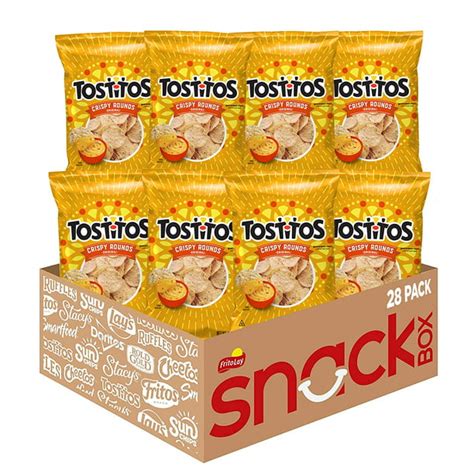 tostitos crispy rounds tortilla chips 3 ounce pack of 28