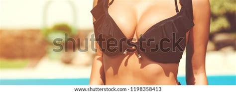 Sexy Wet Woman With Big Tits At Swimming Pool In Sunset Female With Huge Wet Boobs Sexy Female
