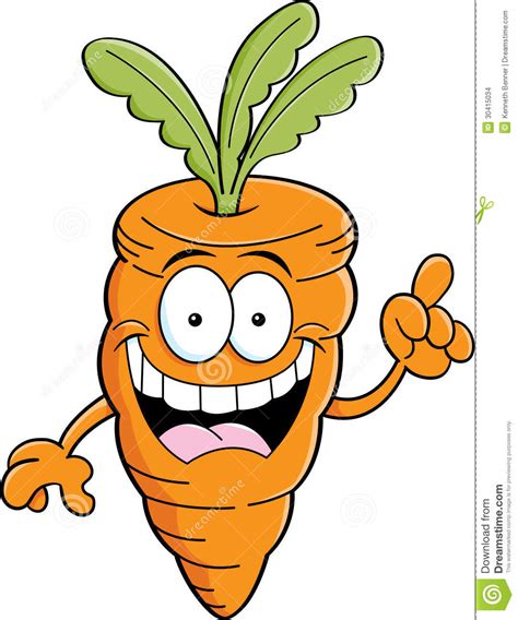 Cartoon Carrot With An Idea Stock Images - Image: 30415034