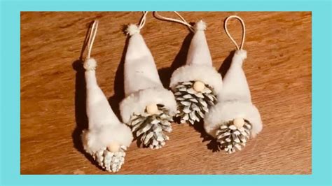 How To Make Christmas Pinecone Gnome Decorations Youtube