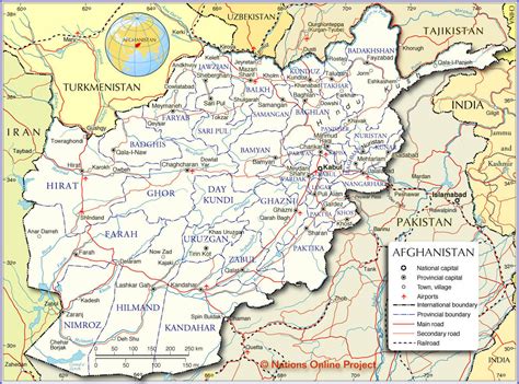 Map Of Afghanistan Guide Of The World