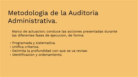 Metodologia De La Auditoria Administrativa By Diego Palacios