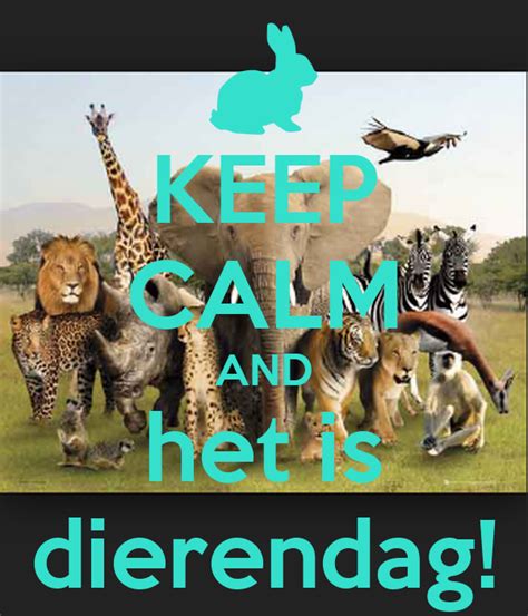Keep Calm And Het Is Dierendag Poster Hallo Keep Calm O Matic