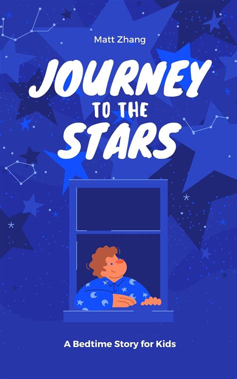 Blue Illustrated Stars Childrens Book Cover Templates By Canva