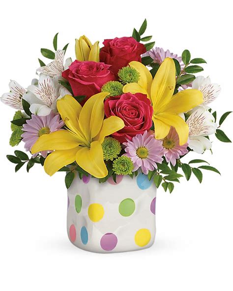 Teleflora S Delightful Dots Bouquet In Evansville In It Can Be Arranged