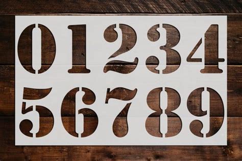 Numbers Stencil Reusable Numbers Stencil Art Stencil Diy Etsy