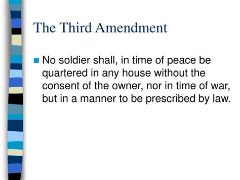 Ppt The Third Amendment Powerpoint Presentation Free Download Id