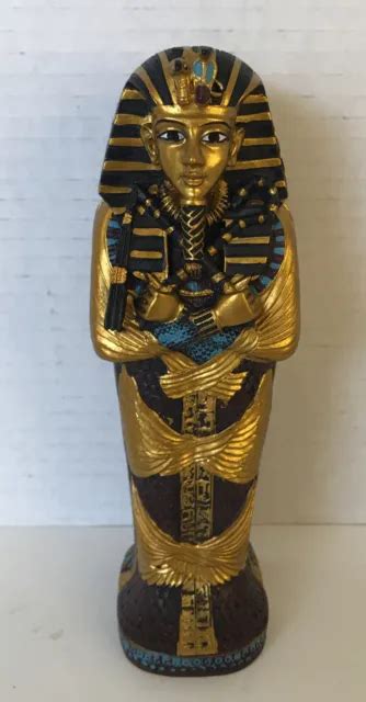 ancient egyptian king tut sarcophagus gold coffin w mummy figurine one coffin 35 00 picclick