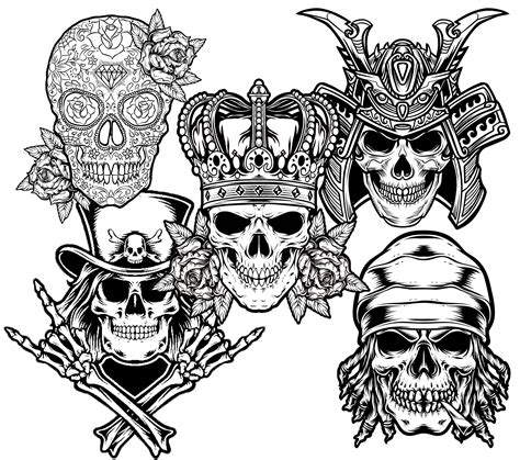 500 x 777 file type: skull for Coloring Page JPG PDF for Adults kid Printable ...