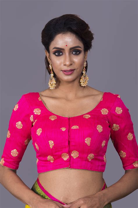 Hot Pink Desginer Blouse In Size 32 Indian Actress Hot Pics Favorite