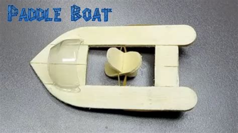 How To Make Elastic Band Paddle Boat Youtube