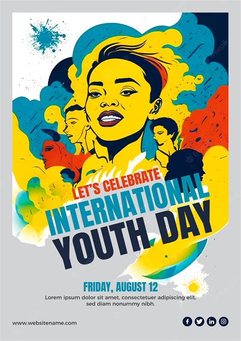 Premium Vector International Youth Day Poster Design