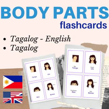 Body Parts Tagalog Flashcards Body Parts By Language Forum TpT