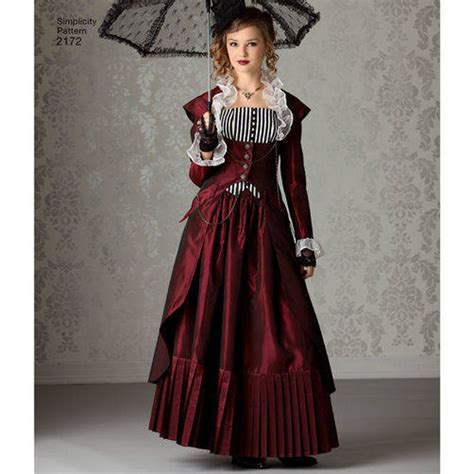 simplicity pattern 2172 steampunk coat corset and skirt size etsy
