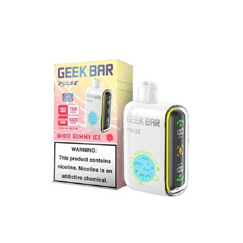 Geek Bar Pulse 15000 White Gummy Ice Disposable Vape 5pcs Pack Nimbus Imports